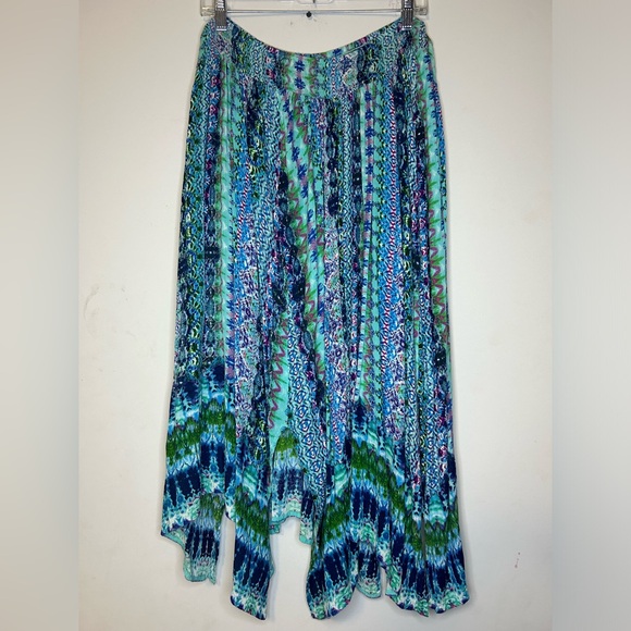 Bila Dresses & Skirts - Bila Womens Maxi Skirt Sz Xl Handkerchief Hem Boho Hippie Beach Festival Fairy